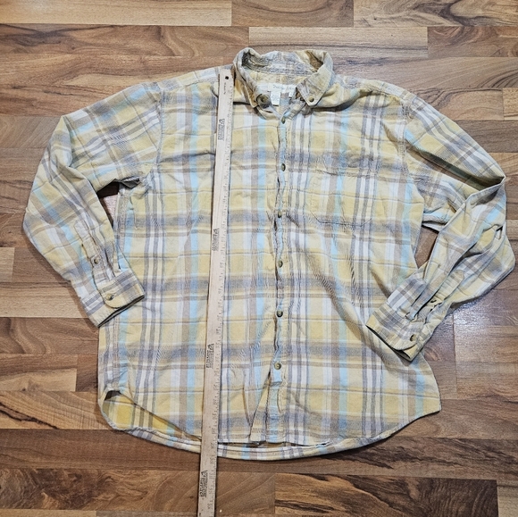 Territory Ahead XL Heavyweight Corded Cotton Plaid Shirt Button Down - Picture 5 of 7